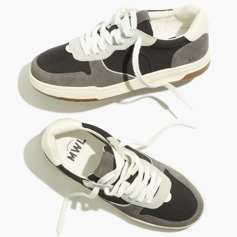 Madewell Court Sneakers in Dark Colorblock Nubuck and Suede Sz: 9